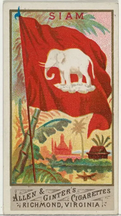 Framed Print : Siam, from Flags of All Nations, Series 1 (N9) for Allen & Ginter Cigarettes Brands Framed Print : Siam, from Flags of All Nations, Series 1 (N9) for Allen & Ginter Cigarettes Brands