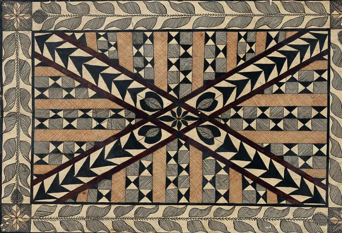 Framed Print : Siapo (tapa cloth), c1917. Creator: Unknown Framed Print : Siapo (tapa cloth), c1917. Creator: Unknown