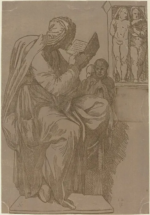 Framed Print : A Sibyl Reading, 1780s. Creator: John Skippe Framed Print : A Sibyl Reading, 1780s. Creator: John Skippe