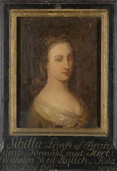 Sibylla, 1467-1510, Princess of Brandenburg Duchess of Jülich and Berg, c15th century. Creator: Anon