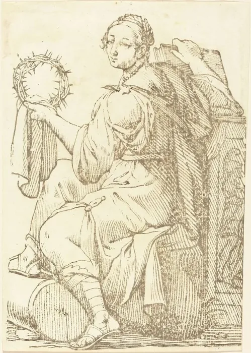 Framed Print : Sibylla Delphica, 1625. Creator: Jacques Stella