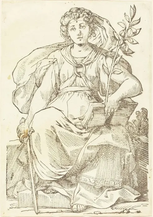 Framed Print : Sibylla Europa, 1625. Creator: Jacques Stella Framed Print : Sibylla Europa, 1625. Creator: Jacques Stella