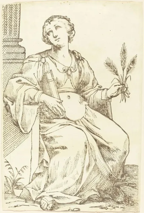 Framed Print : Sibylla Samia, 1625. Creator: Jacques Stella Framed Print : Sibylla Samia, 1625. Creator: Jacques Stella