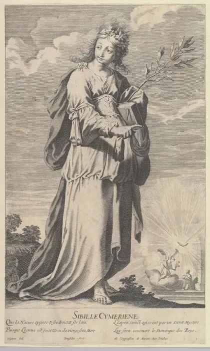 Framed Print : Sibylle Cimmerienne, ca. 1635. Creators: Gilles Rousselet, Abraham Bosse Framed Print : Sibylle Cimmerienne, ca. 1635. Creators: Gilles Rousselet, Abraham Bosse