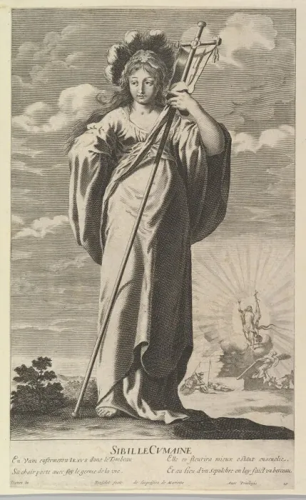 Framed Print : Sibylle de Cumes, ca. 1635. Creators: Gilles Rousselet, Abraham Bosse Framed Print : Sibylle de Cumes, ca. 1635. Creators: Gilles Rousselet, Abraham Bosse