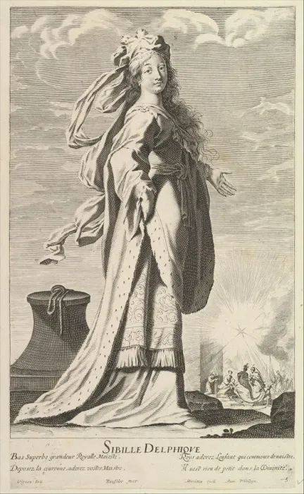 Framed Print : Sibylle Delphique, ca. 1635. Creators: Gilles Rousselet, Abraham Bosse Framed Print : Sibylle Delphique, ca. 1635. Creators: Gilles Rousselet, Abraham Bosse
