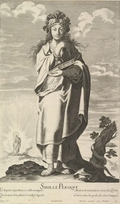 Framed Print : Sibylle Persique, ca. 1635. Creators: Gilles Rousselet, Abraham Bosse Framed Print : Sibylle Persique, ca. 1635. Creators: Gilles Rousselet, Abraham Bosse