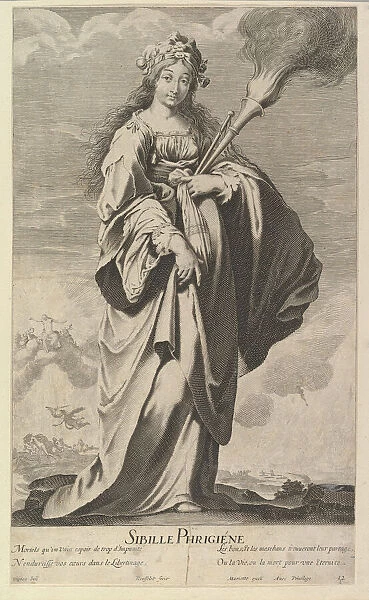 Sibylle Phrygienne, ca. 1635. Creators: Gilles Rousselet, Abraham Bosse