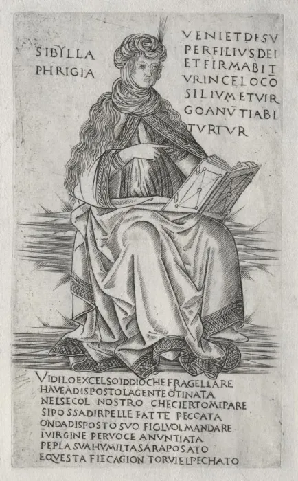 Framed Print : The Sibyls: The Phrygian Sibyl, c. 1470-1480. Creator: Francesco Rosselli (Italian Framed Print : The Sibyls: The Phrygian Sibyl, c. 1470-1480. Creator: Francesco Rosselli (Italian