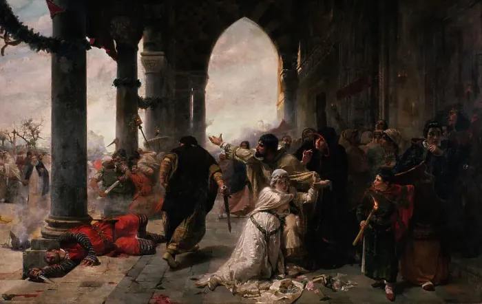 Framed Print : The Sicilian Vespers, 1890-1891. Creator: Eroli, Erulo (1854-1916) Framed Print : The Sicilian Vespers, 1890-1891. Creator: Eroli, Erulo (1854-1916)