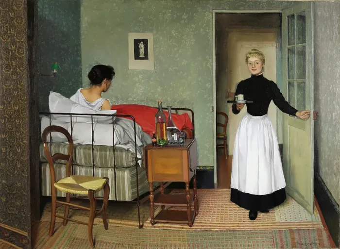 Framed Print : The sick, 1892. Creator: Vallotton, Felix Edouard (1865-1925) Framed Print : The sick, 1892. Creator: Vallotton, Felix Edouard (1865-1925)