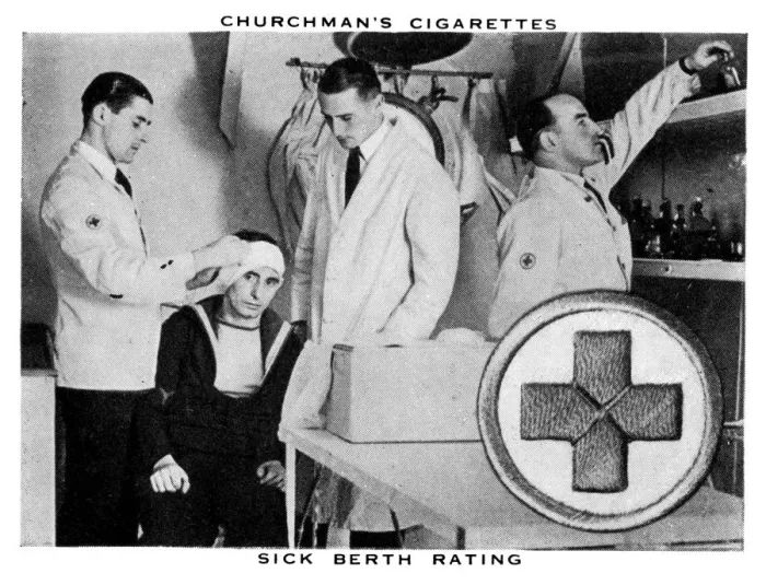 Framed Print : Sick Berth Rating, 1937. Artist: WA & AC Churchman Framed Print : Sick Berth Rating, 1937. Artist: WA & AC Churchman