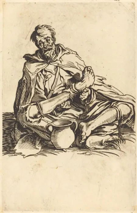 Framed Print : The Sick Man, c. 1622. Creator: Jacques Callot Framed Print : The Sick Man, c. 1622. Creator: Jacques Callot