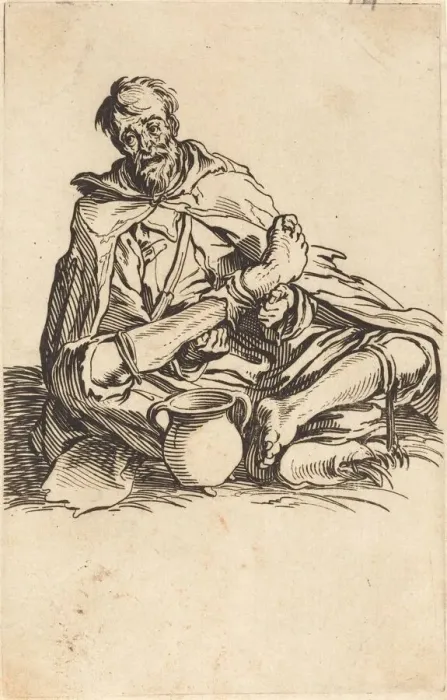 Framed Print : The Sick Man, c. 1622. Creator: Jacques Callot