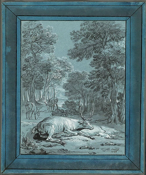 The Sick Stag, 1733. Creator: Jean-Baptiste Oudry