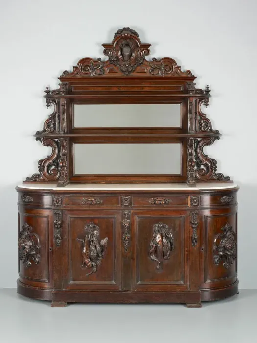Framed Print : Sideboard, 1850 / 57. Creator: Alexander Roux Framed Print : Sideboard, 1850 / 57. Creator: Alexander Roux