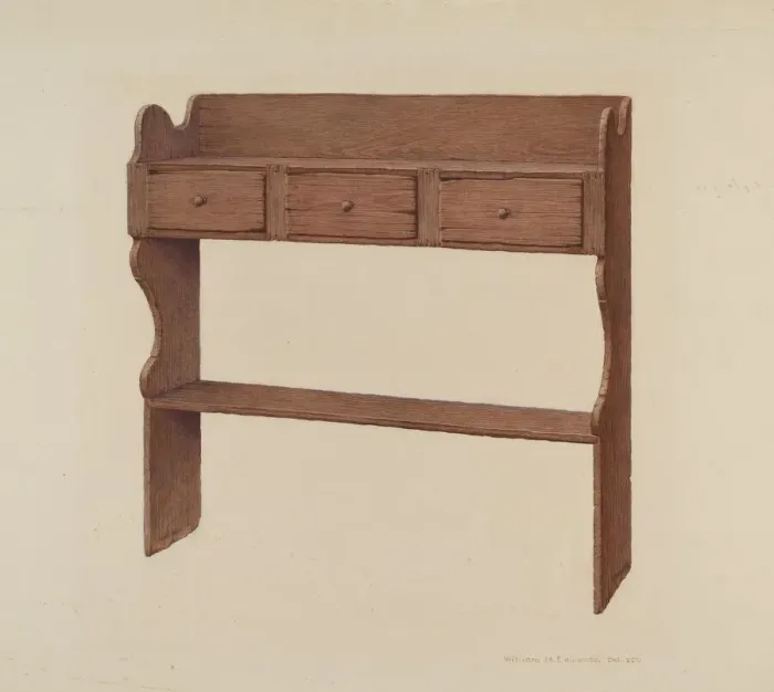 Framed Print : Sideboard, 1935 / 1942. Creator: Cecily Edwards Framed Print : Sideboard, 1935 / 1942. Creator: Cecily Edwards