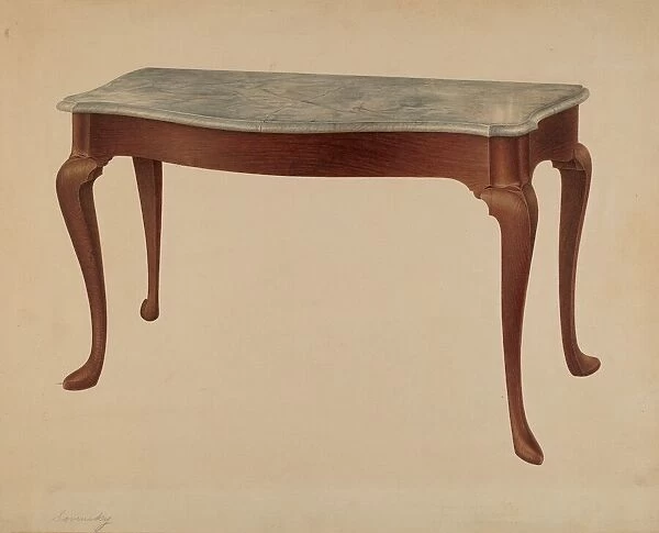 Sideboard Table, 1940. Creator: Isidore Sovensky