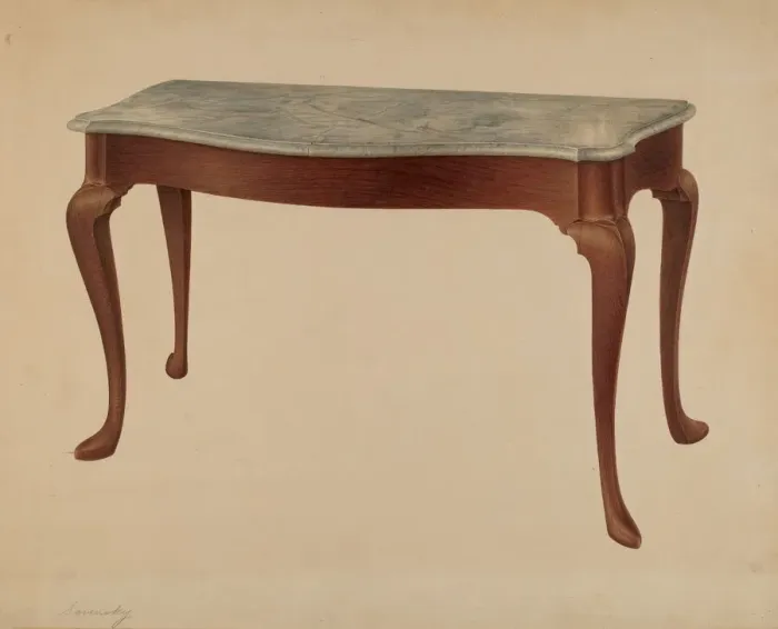 Framed Print : Sideboard Table, 1940. Creator: Isidore Sovensky Framed Print : Sideboard Table, 1940. Creator: Isidore Sovensky