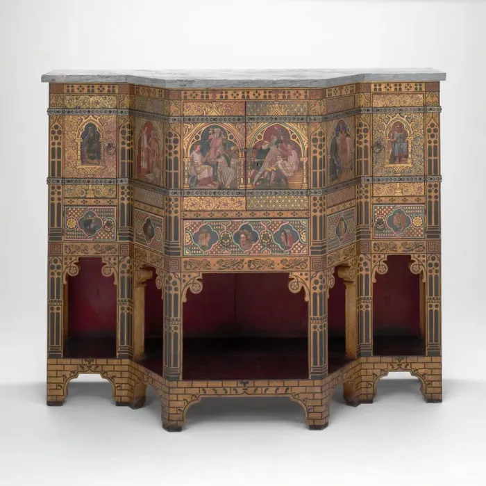 Framed Print : Sideboard and Wine Cabinet, London, 1859. Creators: William Burges Framed Print : Sideboard and Wine Cabinet, London, 1859. Creators: William Burges