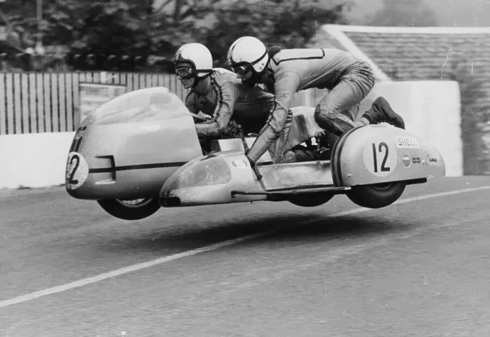 Framed Print : Sidecar TT race, Isle of Man, 1970 Framed Print : Sidecar TT race, Isle of Man, 1970