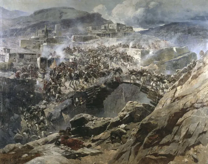 Framed Print : The Siege of Akhoulgo, 1888 Framed Print : The Siege of Akhoulgo, 1888