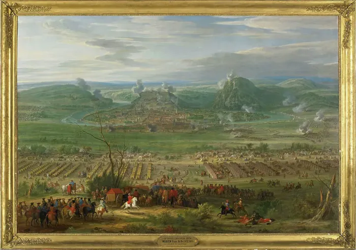 Framed Print : The Siege of Besancon by the Army of Louis XIV in 1674, c1680. Creator: Meulen; Adam Frans; van der (1632-1690) Framed Print : The Siege of Besancon by the Army of Louis XIV in 1674, c1680. Creator: Meulen; Adam Frans; van der (1632-1690)