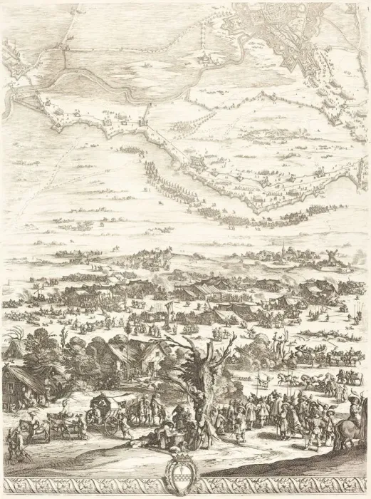 Framed Print : The Siege of Breda [plate 5 of 6], 1627  /  1628. Creator: Jacques Callot