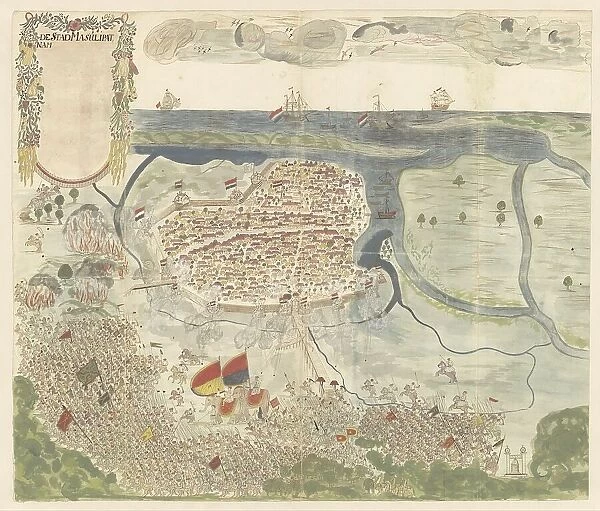 The siege of the city of Machilipatnam (Masulipatnam), 1675-1725. Creator: Anon