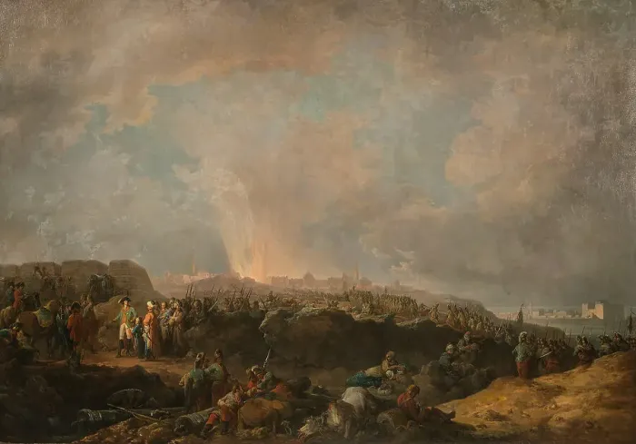 Framed Print : The Siege of the Fortress Ochakov, 1789-1790. Creator: Casanova, Francesco Giuseppe (1727-1802) Framed Print : The Siege of the Fortress Ochakov, 1789-1790. Creator: Casanova, Francesco Giuseppe (1727-1802)