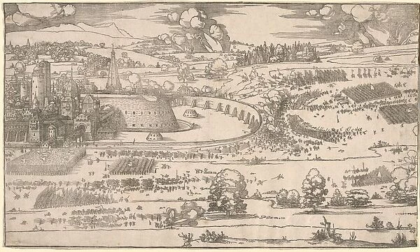 Siege of a Fortress: Right Portion. Creator: Albrecht Dürer (German, 1471-1528)