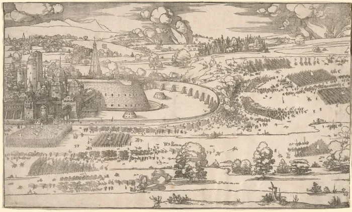 Framed Print : Siege of a Fortress: Right Portion. Creator: Albrecht Dürer (German, 1471-1528) Framed Print : Siege of a Fortress: Right Portion. Creator: Albrecht Dürer (German, 1471-1528)