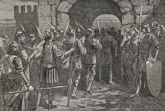 Framed Print : Siege of Gerona (Girona) (27 June to 10 September 1285), 1890. Creator: Unknown Framed Print : Siege of Gerona (Girona) (27 June to 10 September 1285), 1890. Creator: Unknown