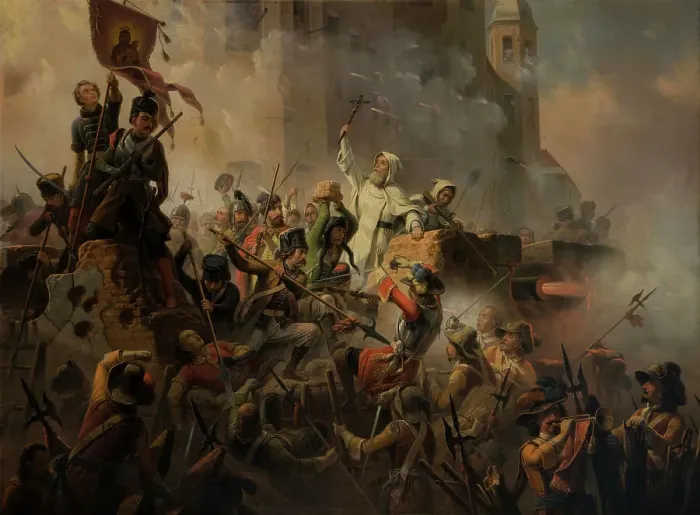 Framed Print : The Siege of Jasna Gora, 1846. Creator: Suchodolski, January (1797-1875) Framed Print : The Siege of Jasna Gora, 1846. Creator: Suchodolski, January (1797-1875)