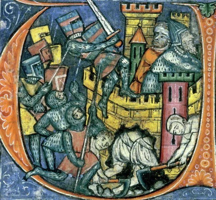 Framed Print : Siege of Jerusalem, 1250-1259. Creator: Unknown Framed Print : Siege of Jerusalem, 1250-1259. Creator: Unknown