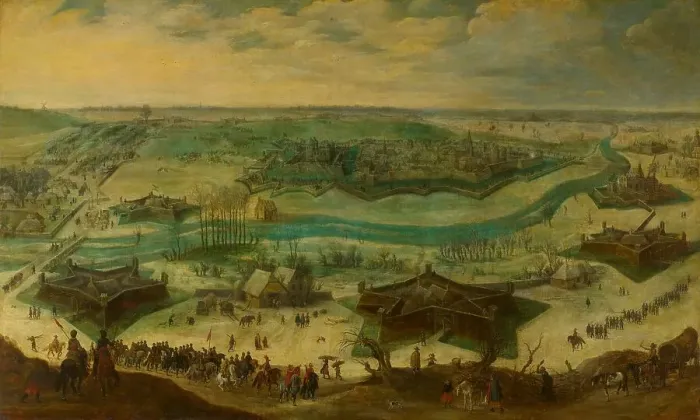 Framed Print : The Siege of Jülich, 1621-22, c.1635. Creator: Sebastian Vrancx Framed Print : The Siege of Jülich, 1621-22, c.1635. Creator: Sebastian Vrancx