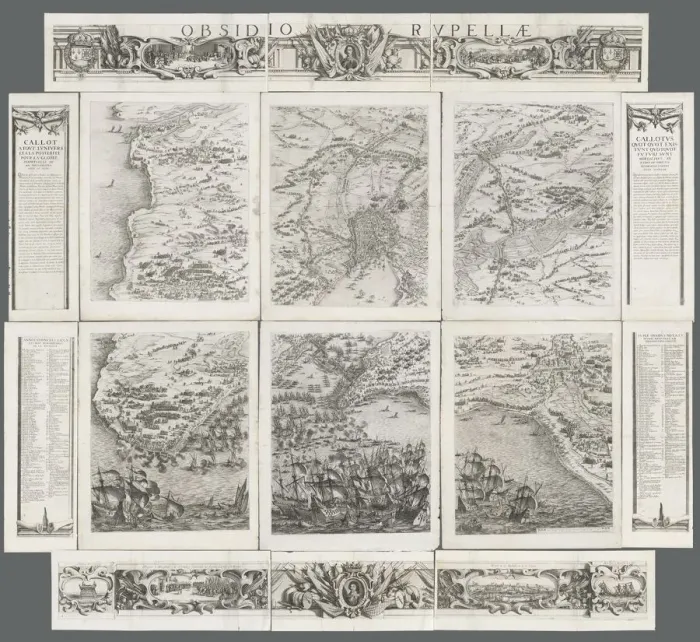 Framed Print : The Siege of La Rochelle, 1628-1630. Creator: Israel Henriet (French, c Framed Print : The Siege of La Rochelle, 1628-1630. Creator: Israel Henriet (French, c