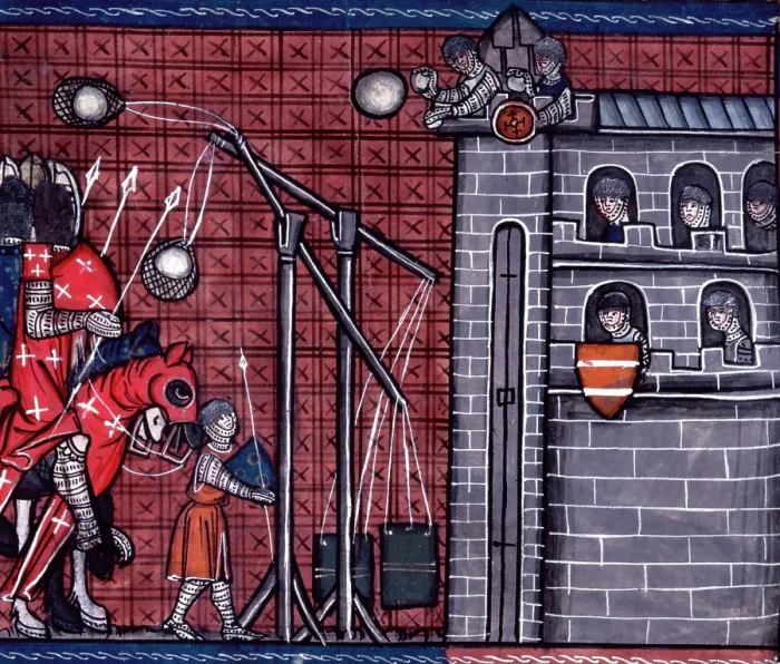 Framed Print : Siege of La Rochelle, c1325-c1350. Creator: Unknown Framed Print : Siege of La Rochelle, c1325-c1350. Creator: Unknown