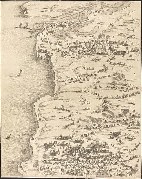 The Siege of La Rochelle [plate 5 of 16; set comprises 1952. 8. 97-112], 1628  /  1631