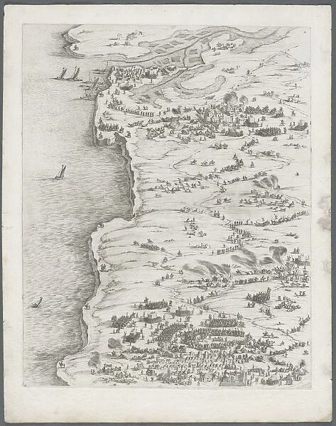 The Siege of La Rochelle: Plate 5, 1628-1630. Creator: Jacques Callot (French, 1592-1635)
