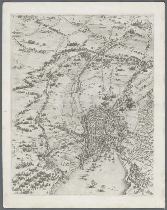 Framed Print : The Siege of La Rochelle: Plate 6, 1628-1630. Creator: Jacques Callot (French, 1592-1635) Framed Print : The Siege of La Rochelle: Plate 6, 1628-1630. Creator: Jacques Callot (French, 1592-1635)