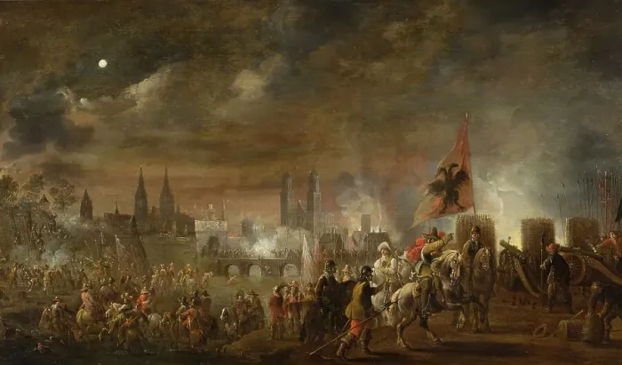 Framed Print : The Siege of Magdeburg, 1631, (1650). Creator: Pieter Meulener Framed Print : The Siege of Magdeburg, 1631, (1650). Creator: Pieter Meulener