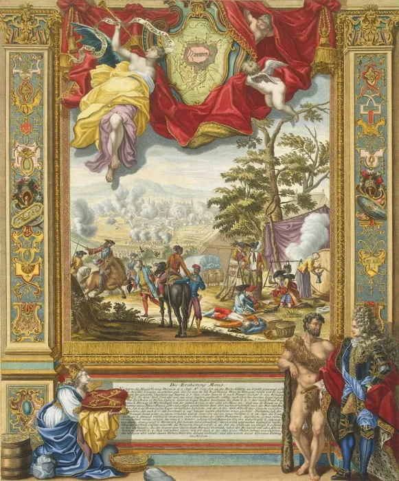 Framed Print : Siege of Mons by the Allied Troops in 1709, Early 18th cen Artist: Corvinus, Johann August (1683-1738) Framed Print : Siege of Mons by the Allied Troops in 1709, Early 18th cen Artist: Corvinus, Johann August (1683-1738)