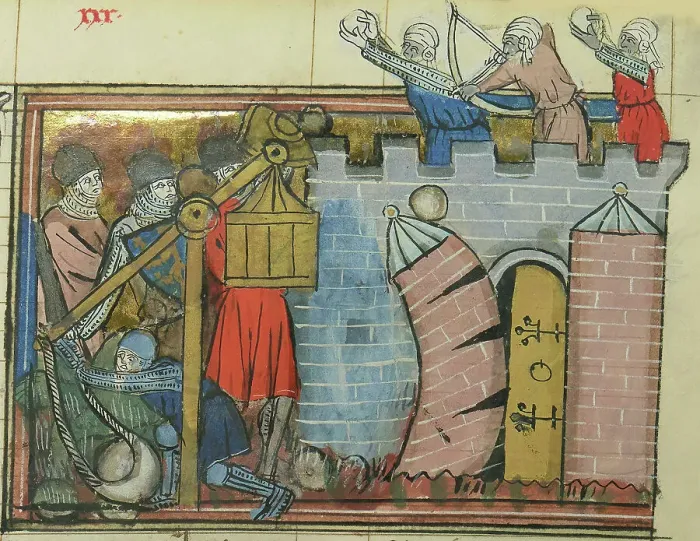Framed Print : The Siege of Nicaea in 1097 (From Li rommans de Godefroy de Buillon et de Salehadin'), 1337. Creator: Maître de Fauvel (active 1314-1340). The Siege of Nicaea in 1097 (From Li rommans de Godefroy de Buillon et de Salehadin'), 1337 Framed Print : The Siege of Nicaea in 1097 (From Li rommans de Godefroy de Buillon et de Salehadin'), 1337. Creator: Maître de Fauvel (active 1314-1340). The Siege of Nicaea in 1097 (From Li rommans de Godefroy de Buillon et de Salehadin'), 1337