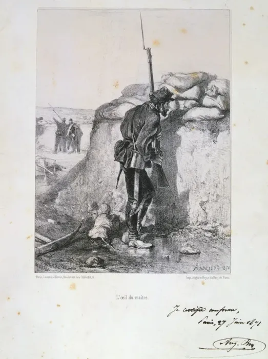 Framed Print : Siege of Paris, Franco-Prussian War, 1870 (1871). Artist: Auguste Bry Framed Print : Siege of Paris, Franco-Prussian War, 1870 (1871). Artist: Auguste Bry