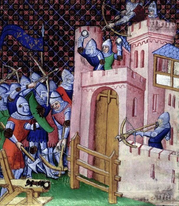 Framed Print : Siege scene, c1415. Creator: Unknown Framed Print : Siege scene, c1415. Creator: Unknown