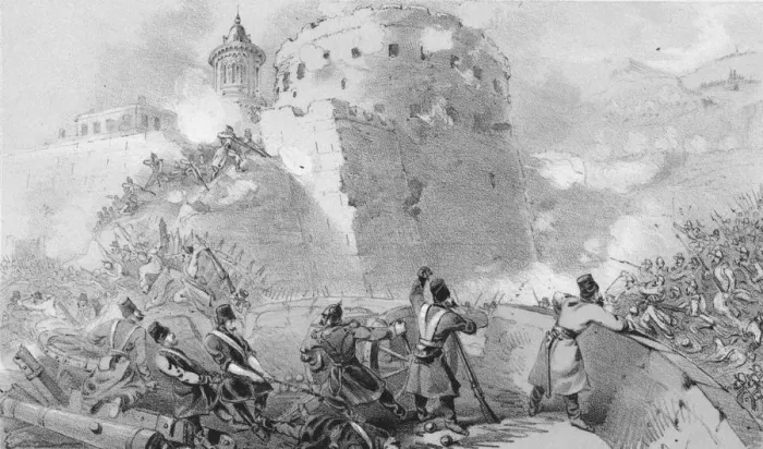 Framed Print : Siege of Sebastopol. Near Entrance of the French into the Town, c1850s. Creator: Unknown Framed Print : Siege of Sebastopol. Near Entrance of the French into the Town, c1850s. Creator: Unknown