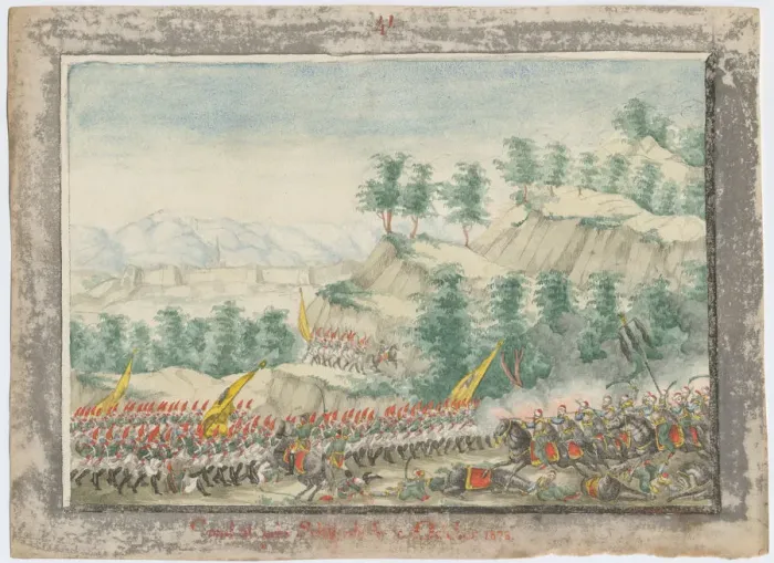 Framed Print : The Siege of the Shumen Fortress in 1828, 1829. Artist: Anonymous Framed Print : The Siege of the Shumen Fortress in 1828, 1829. Artist: Anonymous