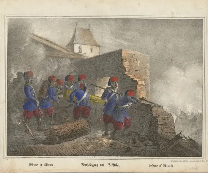 Framed Print : The Siege of Silistra, 1854. Artist: Scholz, Joseph (active 19th century) Framed Print : The Siege of Silistra, 1854. Artist: Scholz, Joseph (active 19th century)