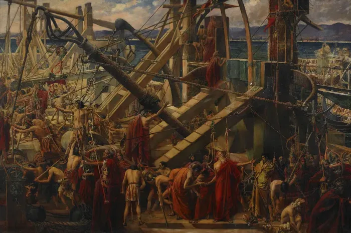 Framed Print : The Siege of Syracuse, 1895. Artist: Spence, Thomas Ralph (1855-1916) Framed Print : The Siege of Syracuse, 1895. Artist: Spence, Thomas Ralph (1855-1916)